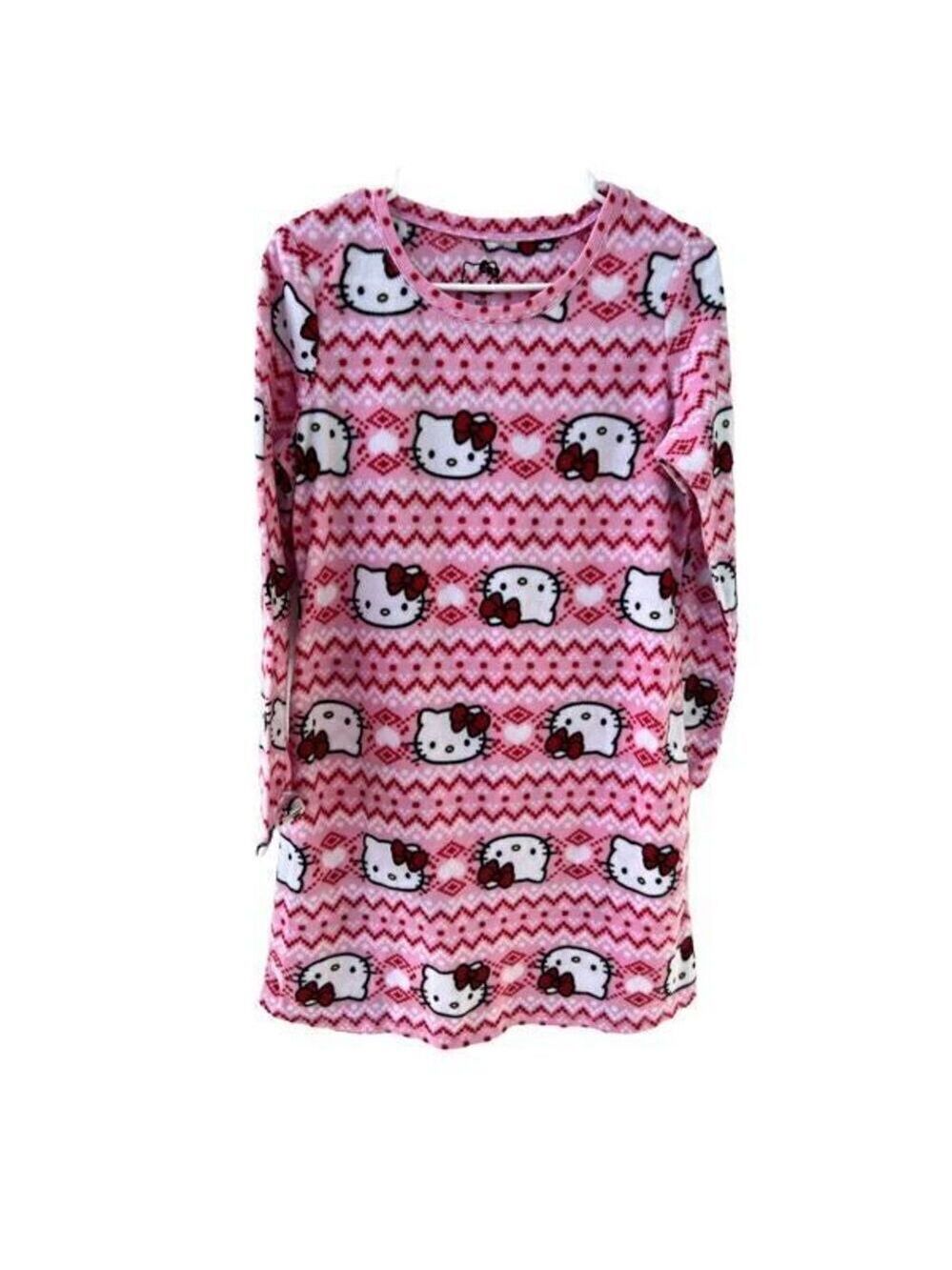 HELLO KITTY BOWS Fleece Pajama size Small